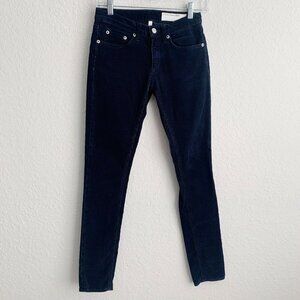 Rag & Bone Jean Sz 25 Skinny Corduroy Pants Black